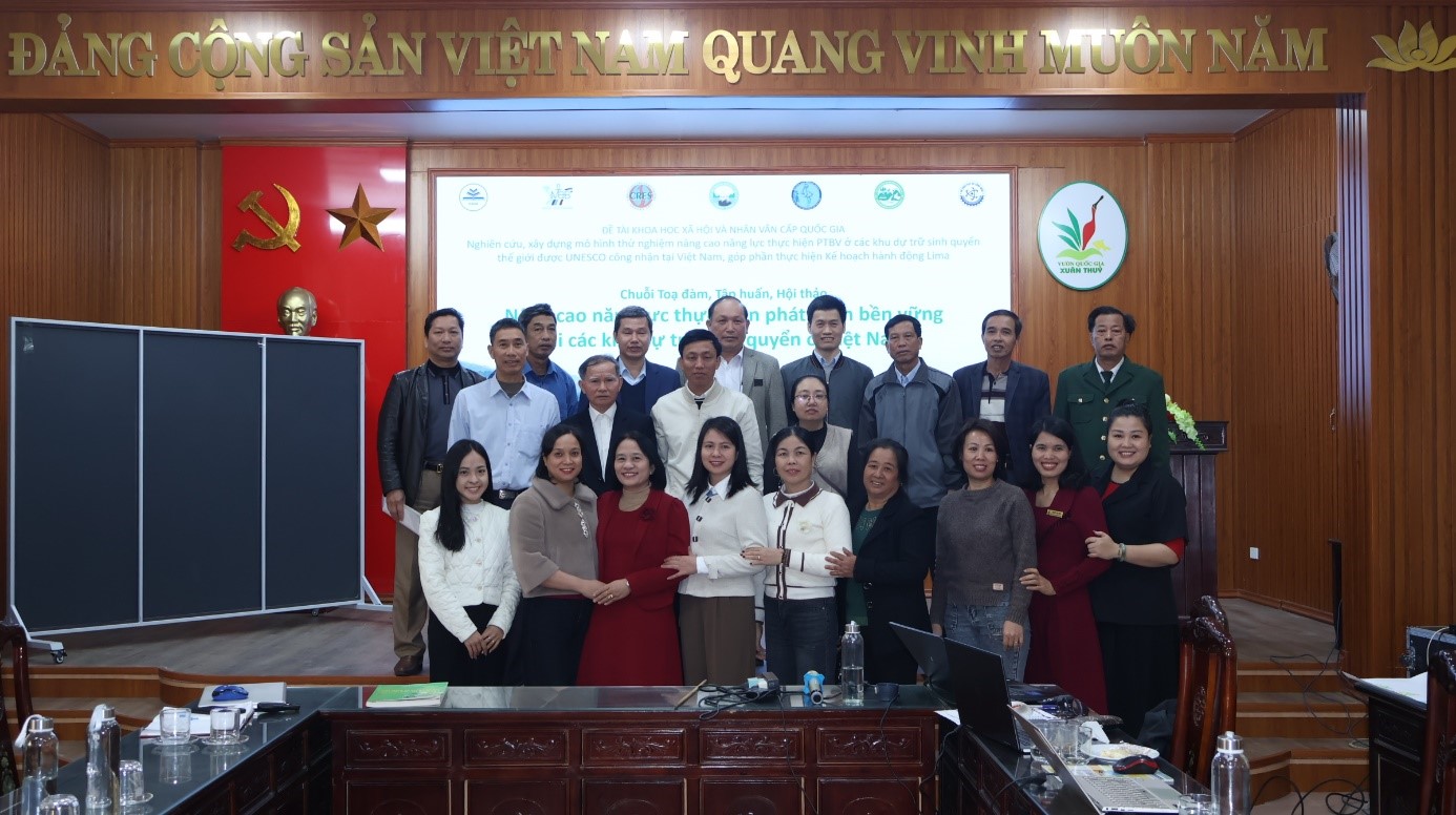 Phối hợp tổ chức Hội nghị Tập huấn mô hình Nâng cao năng lực phát triển bền vững ở các Khu dự trữ sinh quyển thế giới được UNESCO công nhận tại Việt Nam